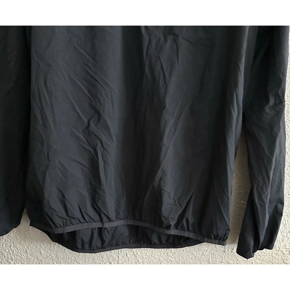 BRADY‎ BRAND Jacket Mens Large Zero Weight Train Half Zip Pullover Black Onyx